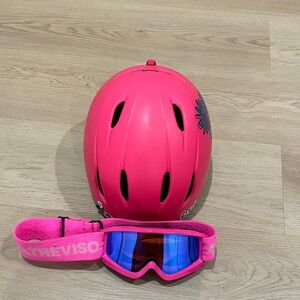 Giro Pink Kids Helmet with Goggles